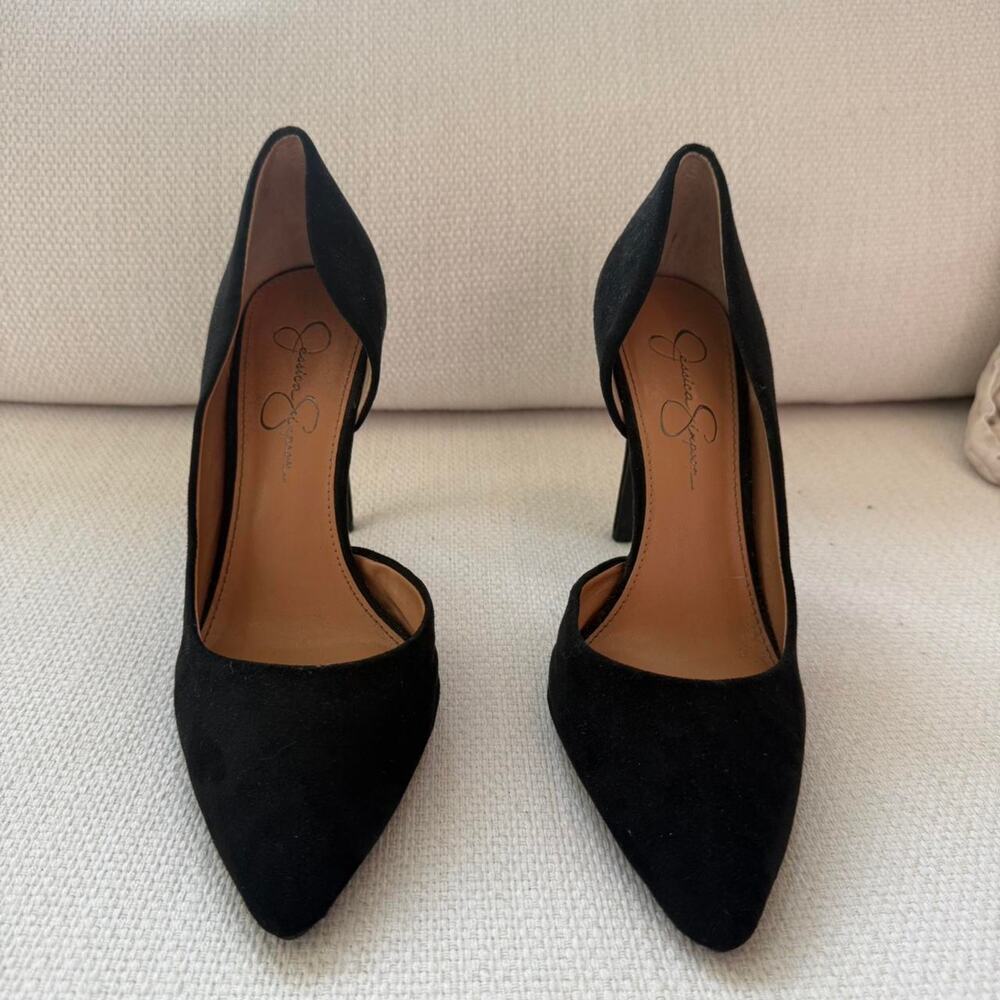 Jessica simpson black suede pumps